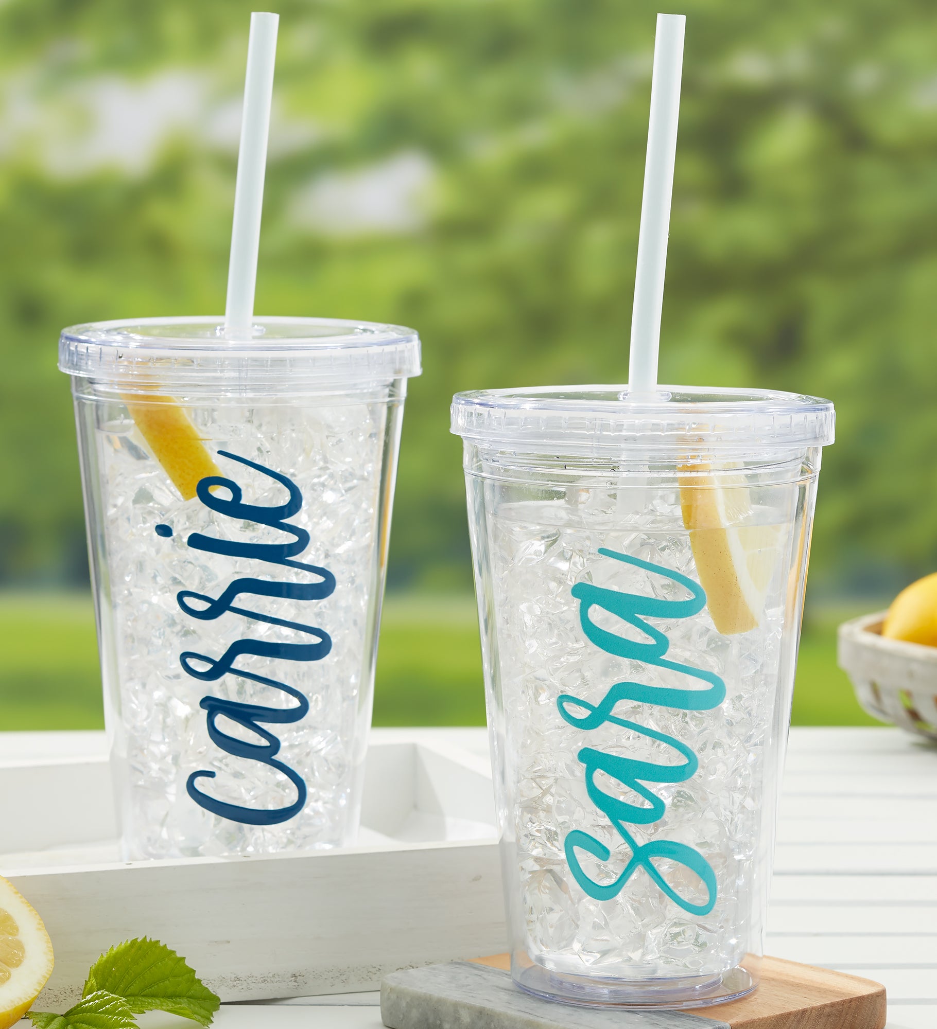 Scripty Style Personalized 17 oz. Acrylic Insulated Tumbler